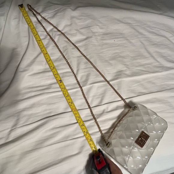 Clear Gold Chain Strap Handbag - Picture 6 of 10